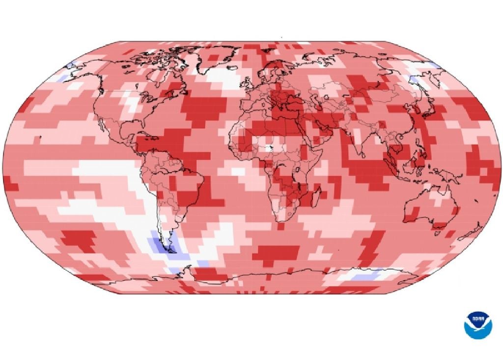 Junio-julio-agosto del 2024 fue el trimestre más cálido en 175 años a nivel global, según la NOAA