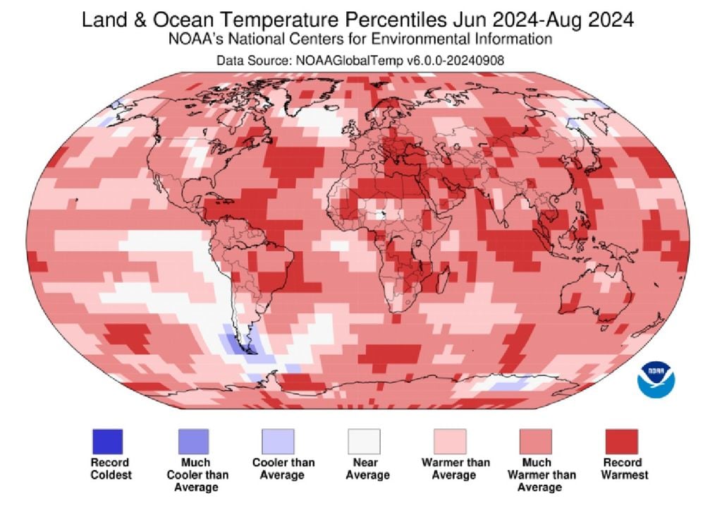 NOAA Argentina frío calentamiento