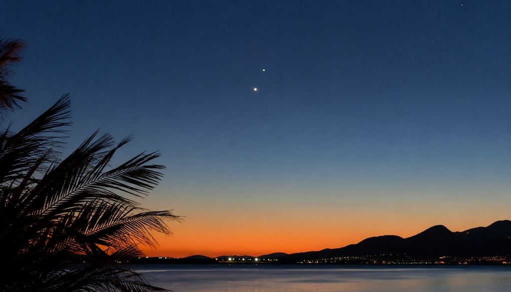 Júpiter y Venus aparecen muy próximos en el cielo tras la puesta de Sol, en una conjunción visible a simple vista durante varias noches de junio. El fenómeno podrá observarse desde el horizonte occidental, con ambos planetas destacando por su intenso brillo en el atardecer.