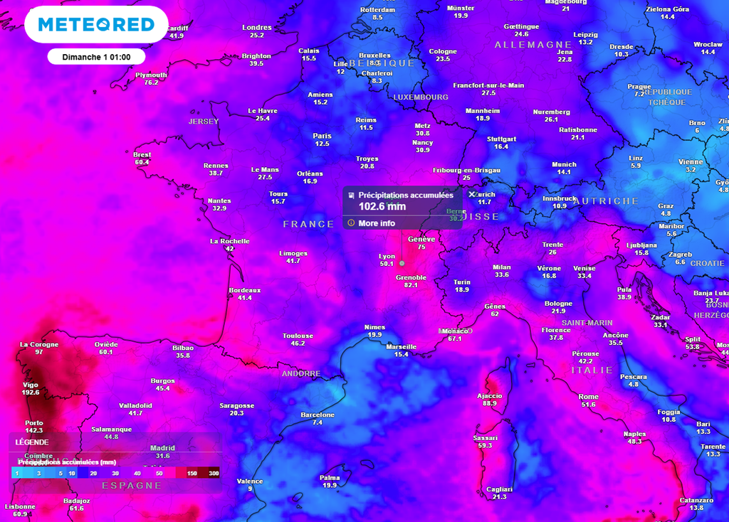 Les quantités de pluies seront importantes d'ici la fin du mois dans de nombreuses régions.
