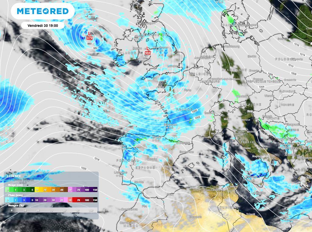 Des dépressions parfois très creuses circuleront à proximité du pays ces prochains jours.