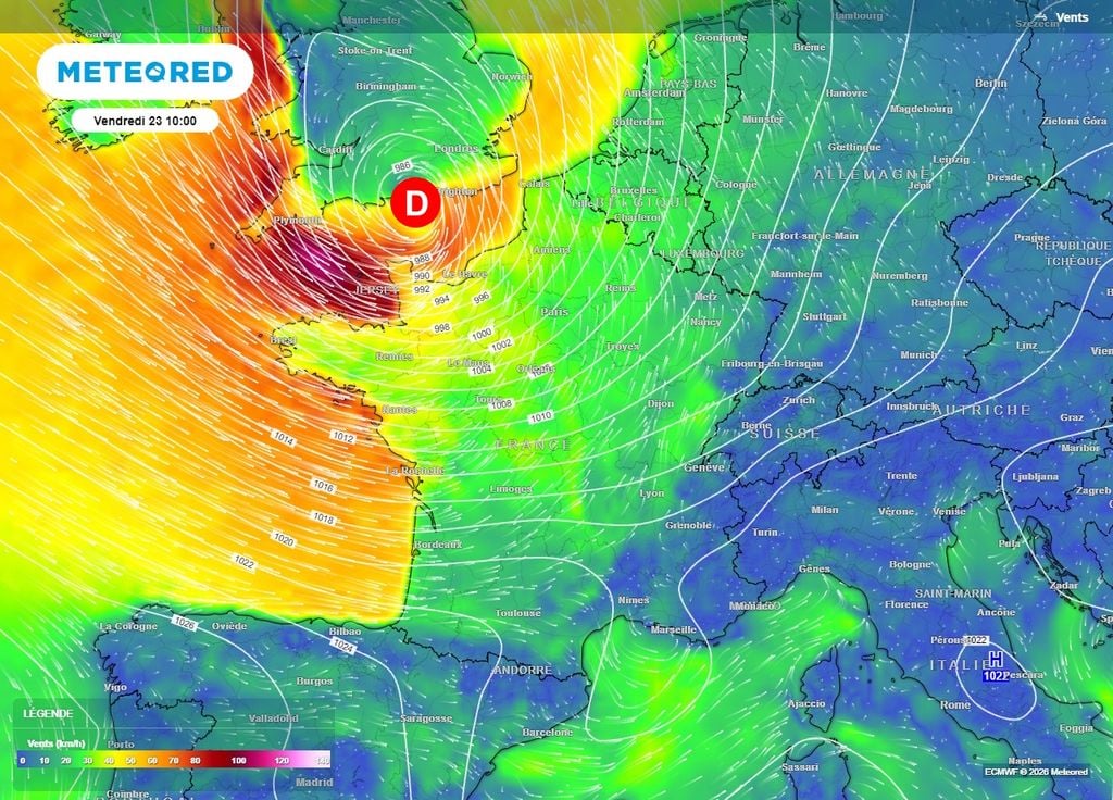 Une tempête devrait circuler en Manche durant la journée du vendredi 23 octobre Une tempête devrait circuler en Manche durant la journée du vendredi 23 octobre