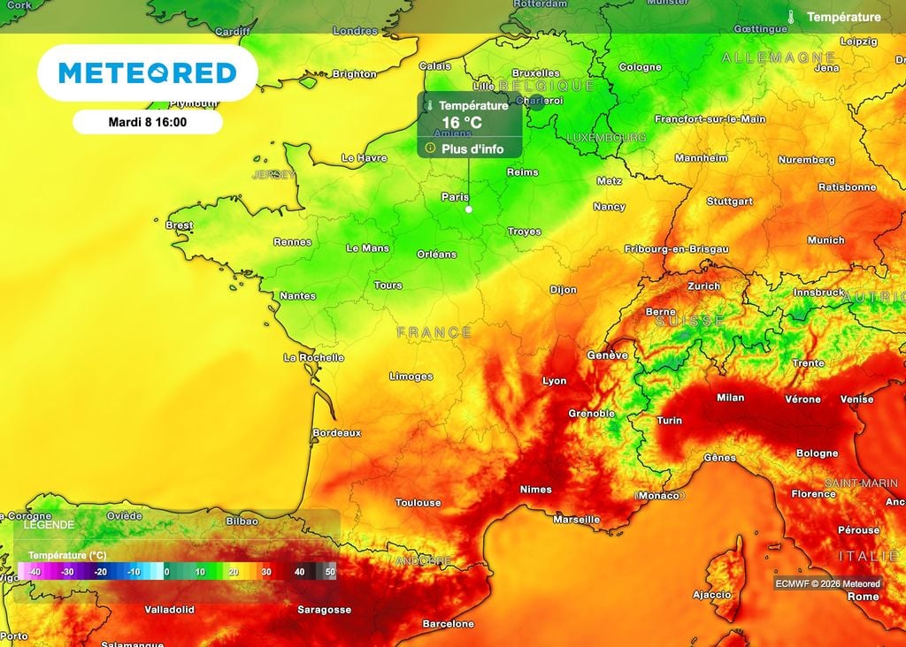 Il fera moins de 20°C en après-midi du mardi 8 septembre sur le nord et le nord-ouest de la France