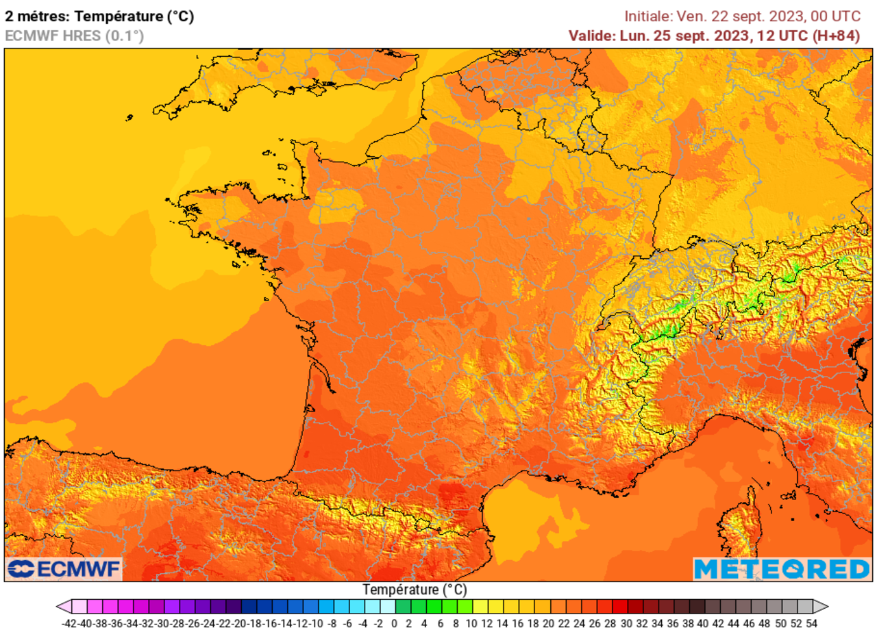 25 degrés la semaine prochaine: les prévisions météo, région par