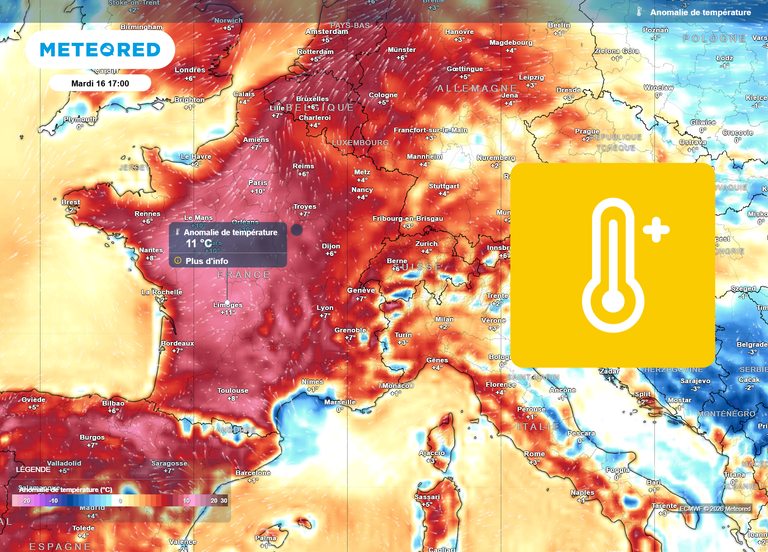 Jusqu'&agrave; 36&deg;C attendus en France selon nos cartes : les journ&eacute;es les plus chaudes arrivent d&egrave;s mardi