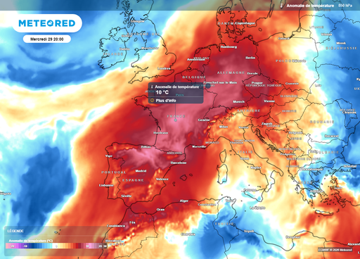 Jusqu&rsquo;&agrave; 40&deg;C en France d&egrave;s le 29 juillet : la zone de temp&eacute;ratures extr&ecirc;mes ne cesse de s&rsquo;&eacute;tendre, les r&eacute;gions touch&eacute;es