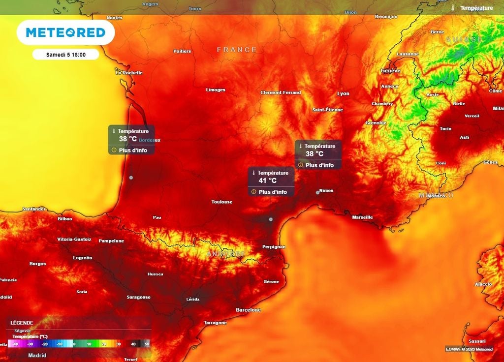 Une nouvelle pluie de records de chaleur est prévue dans le sud le samedi 5 septembre Une nouvelle pluie de records de chaleur est prévue dans le sud le samedi 5 septembre
