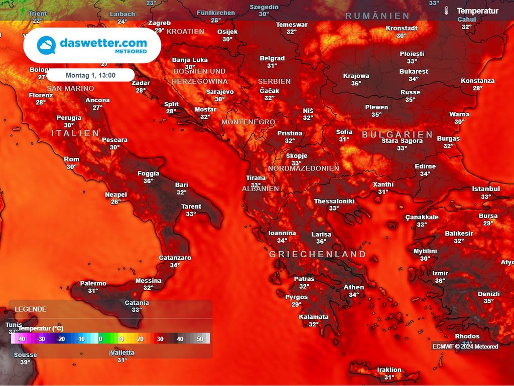 sommerwetter, südeuropa sommerwetter, südeuropa