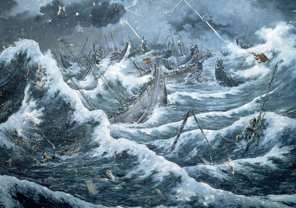 El viento divino salva a Japón