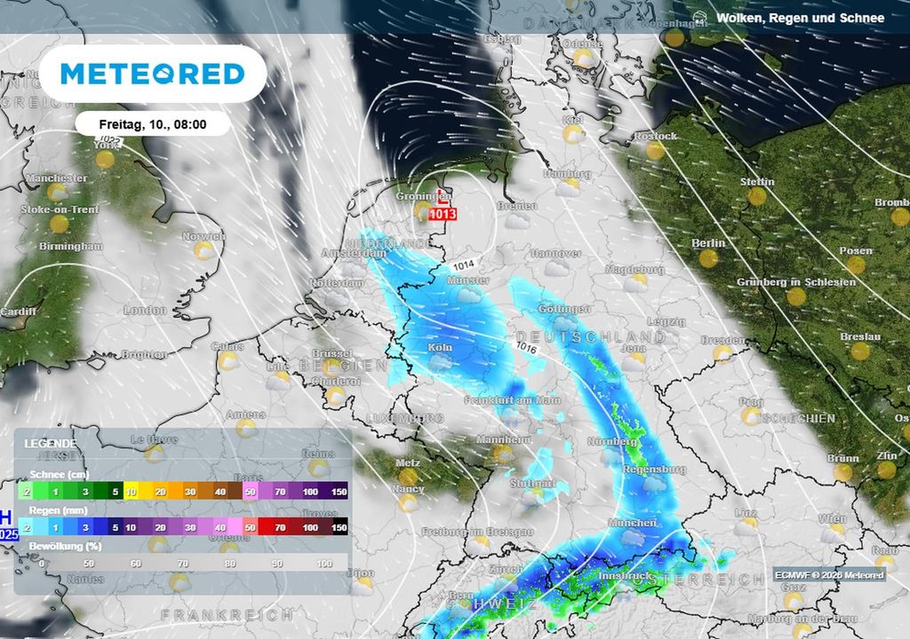 Am Freitag wird es turbulent: Schauer, Gewitter und sogar wieder Schnee in den Hochlagen der Mittelgebirge!