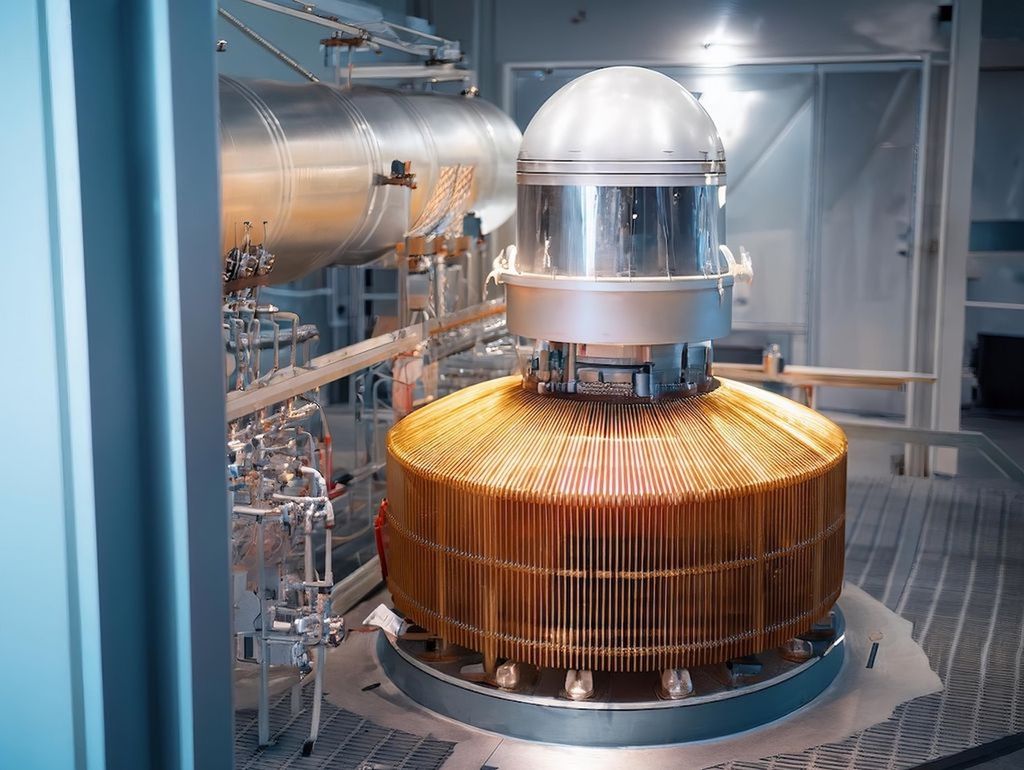 Blick in das Innere eines Tokamak-Fosionsreaktor