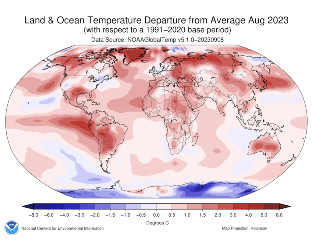 Globale Temperatur August Rekord
