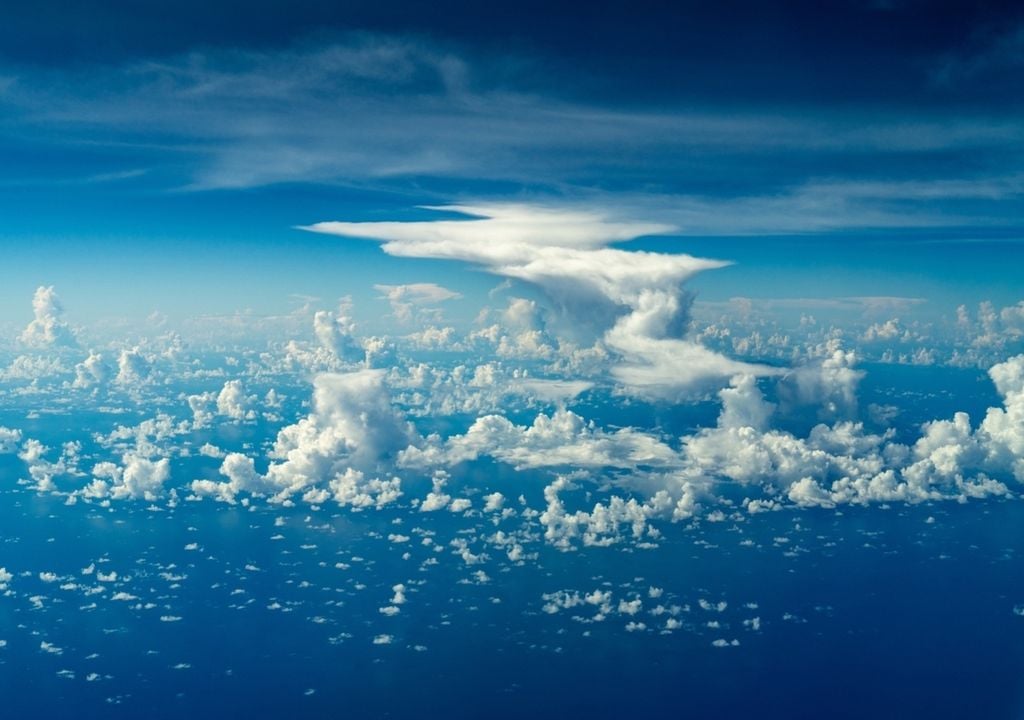 Wolken über dem Atlantik, fotografiert während der ORCESTRA-Kampagne Wolken über dem Atlantik, fotografiert während der ORCESTRA-Kampagne