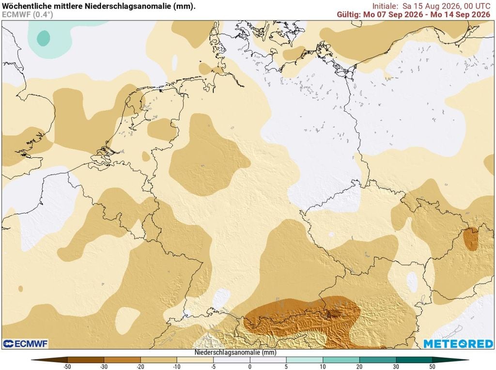 Das sieht im September aber richtig trocken aus. Geht die Dürre etwas mit Macht weiter?