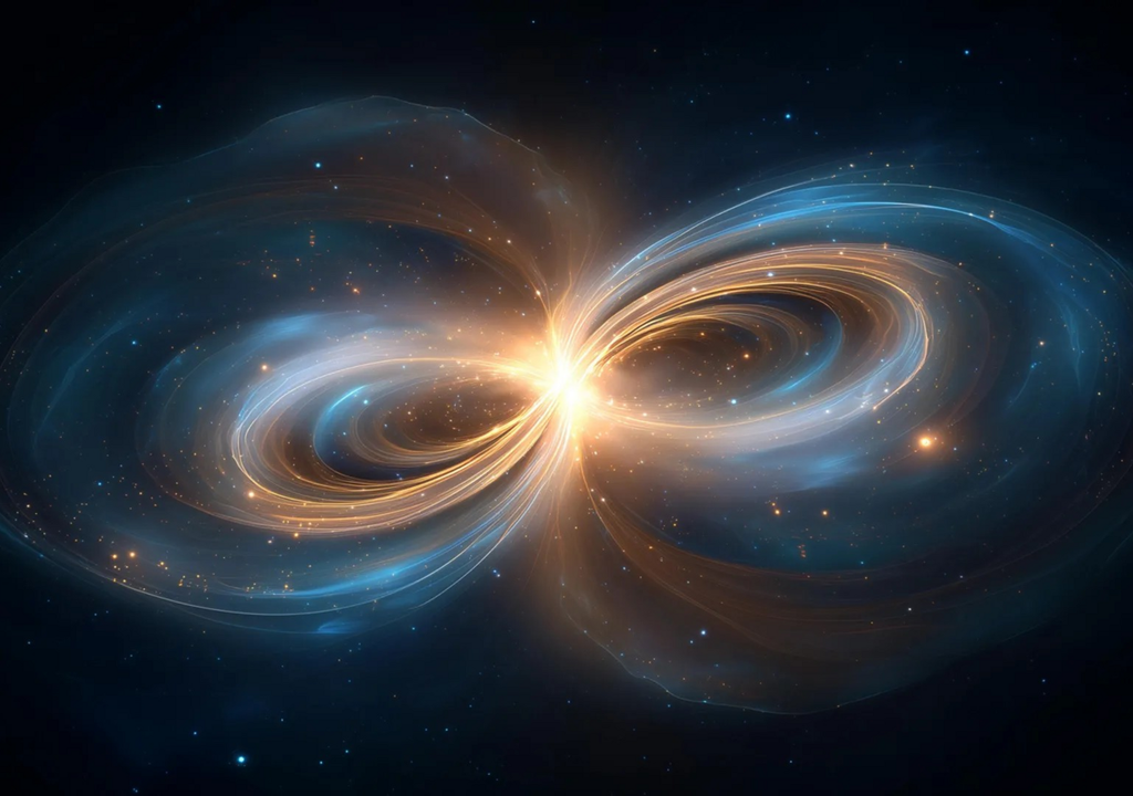 Kosmische Knoten, die aus miteinander verflochtenen Symmetrien entstanden sind, könnten eine kurze Ära bestimmt haben, in der die Grundlage für das heutige, von Materie dominierte Universum geschaffen wurde.