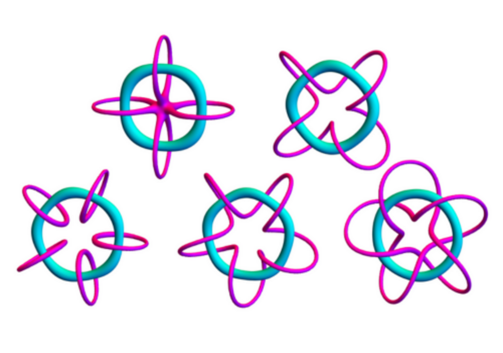 3D-Darstellungen numerischer Lösungen für die Knoten. Der Schlüssel zur Frage, warum das Universum existiert, könnte in einer Idee aus dem 19. Jahrhundert liegen, die die Wissenschaft einst verworfen hatte.