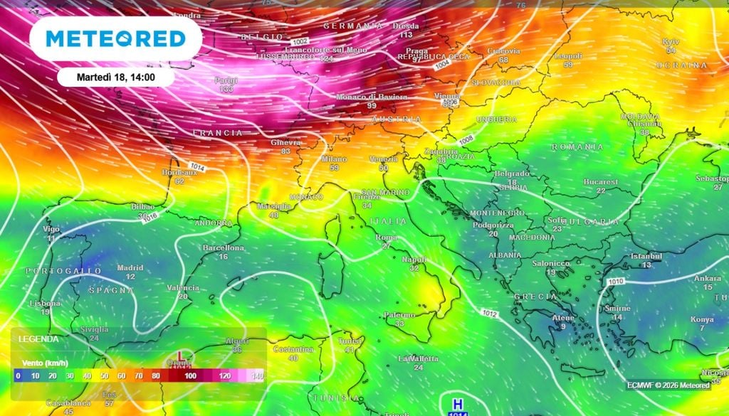 Dopo il lungo dominio delle risalite di aria dal Nord Africa, l’arrivo di correnti più fresche dall'Atlantico ci permetterà di archiviare, almeno temporaneamente, il clima prima torrido e poi afoso delle scorse settimane. ECMWF MeteoRed