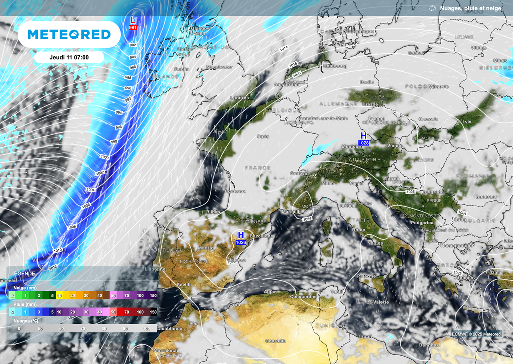 Les perturbations ne seront jamais très loin de la France. Les perturbations ne seront jamais très loin de la France.