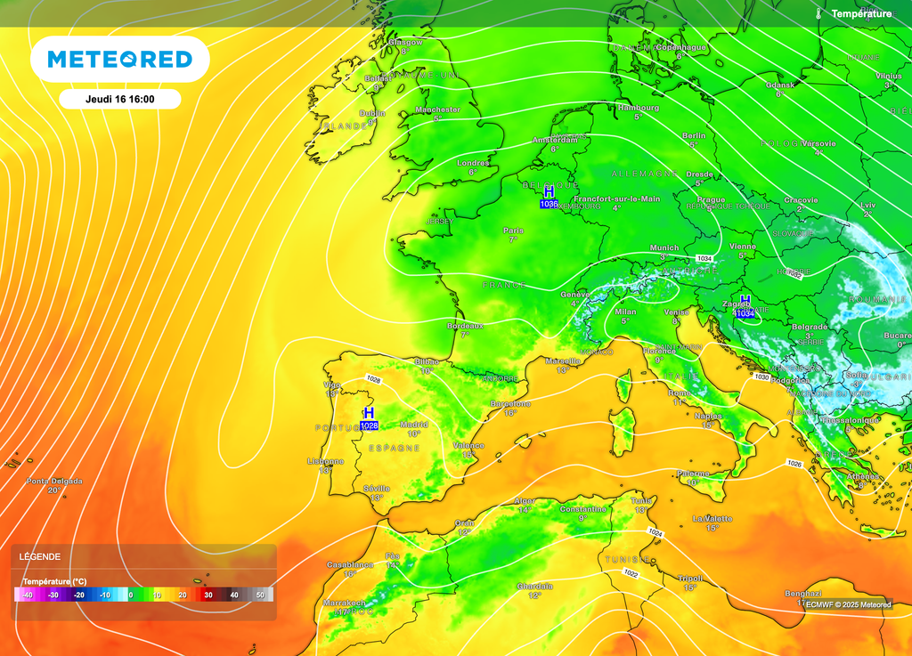 Des températures un peu moins froides sont à prévoir en seconde partie de semaine prochaine.