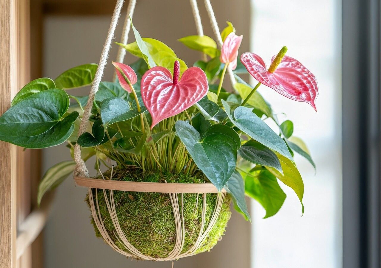 Anthurium kokedama