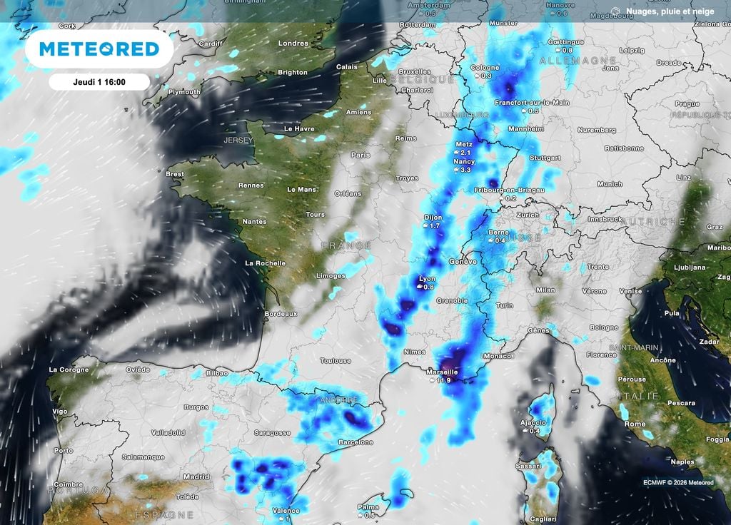 De la pluie en quantité dans le sud-est avec un fort épisode méditerranéen entre mercredi et jeudi.
