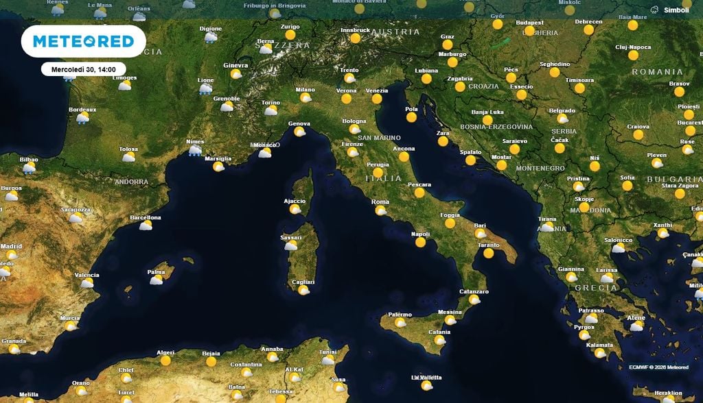 Le conseguenze dell'anticiclone africano su gran parte d'Europa