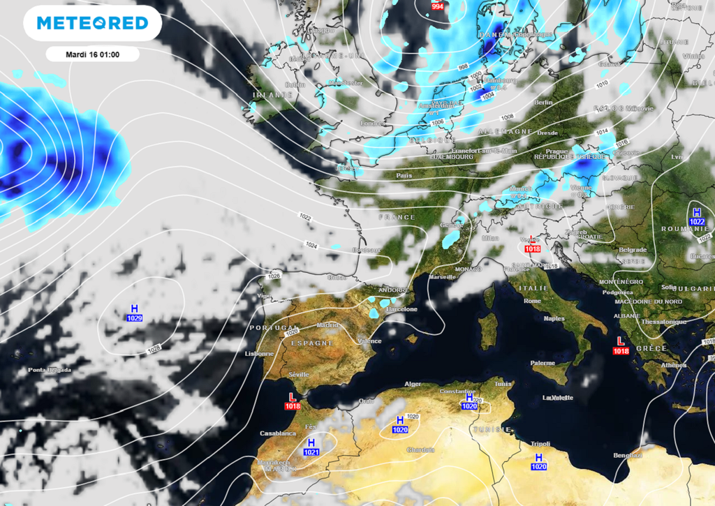 Selon le modèle américain GFS, les hautes pressions étendront progressivement leur influence la semaine prochaine.