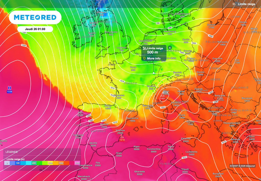 Un changement de masse d'air qui permettra le retour de la neige à basse altitude.