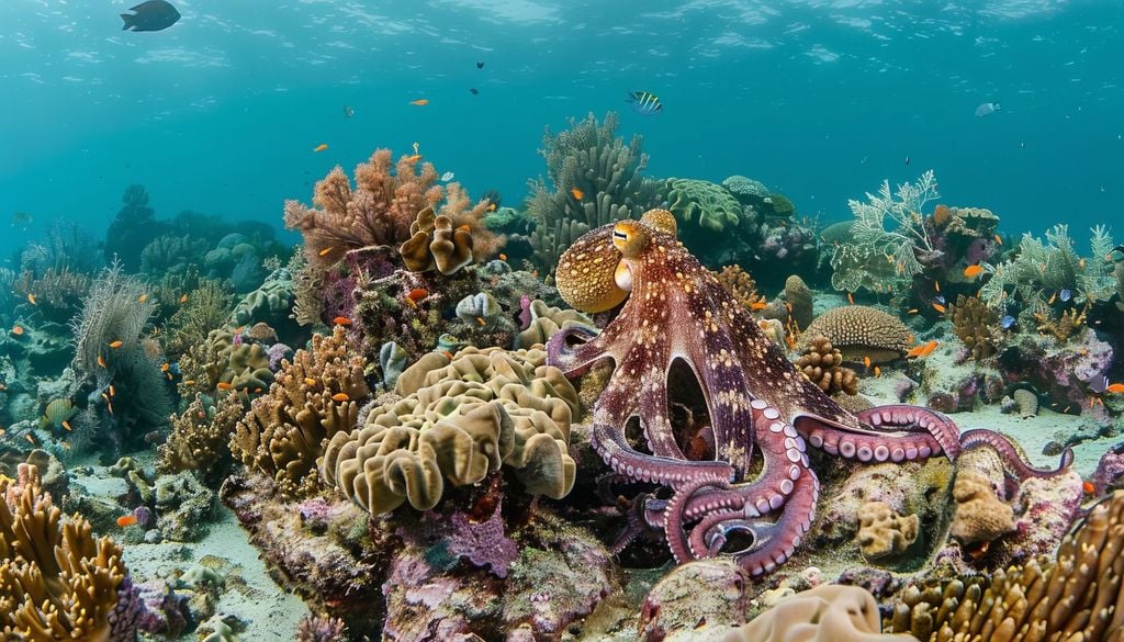 Vivere sotto un vulcano attivo comporta dei rischi. Non è raro che i polpi subiscano ferite o perdano parti dei tentacoli a causa dei detriti.