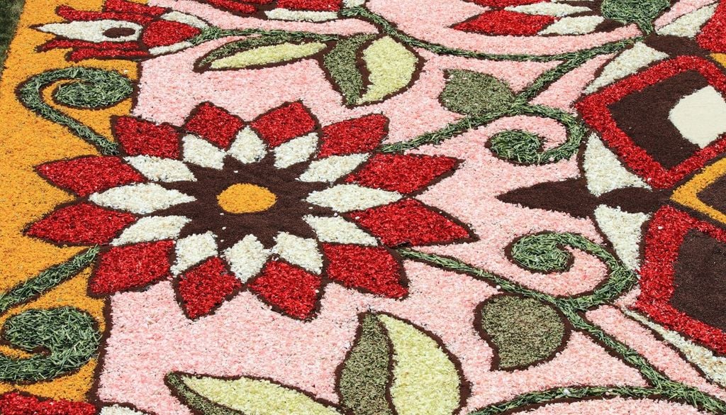 Infiorata Genzano Uno dei capolavori realizzati dai Maestri Infioratori di Genzano