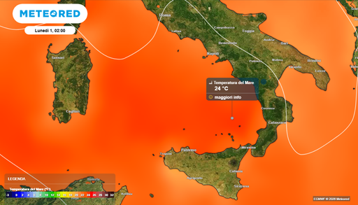 L&rsquo;ondata di calore scalda le acque del Mediterraneo, attesi picchi di +24&deg;C