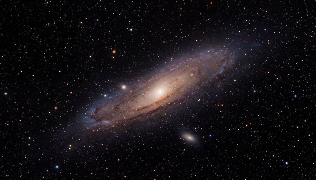 La Galassia di Andromeda, a circa 2,5 milioni di anni luce da noi, utilizzata nel celebre "paradosso di Andromeda"