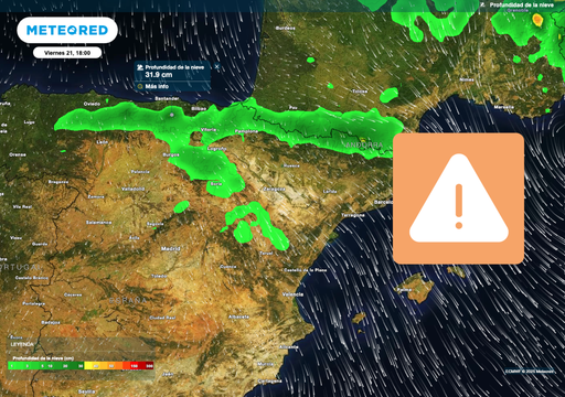 La AEMET activa avisos en 11 comunidades hoy, 21 de noviembre: nevadas, viento, tormentas, lluvias y marejada