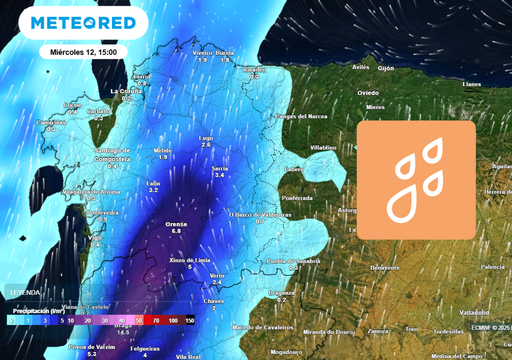 La AEMET activa avisos naranjas en Galicia: la borrasca Claudia dejará más de 80 l/m2 en 12 horas en estas zonas