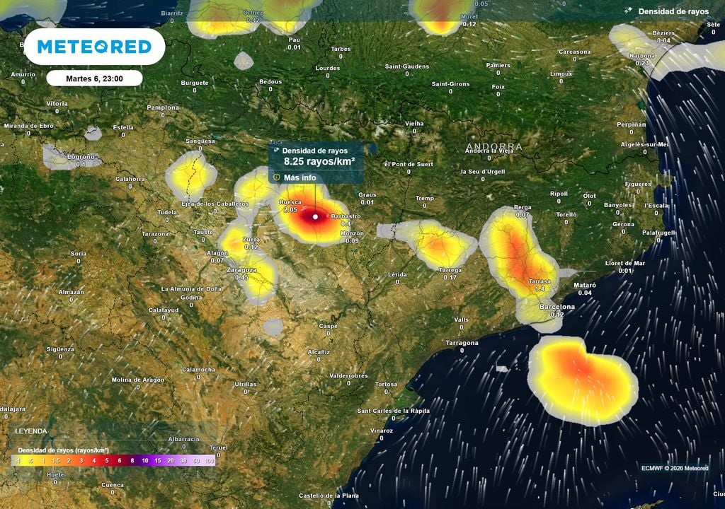 La actividad eléctrica continuará en las últimas horas del día.