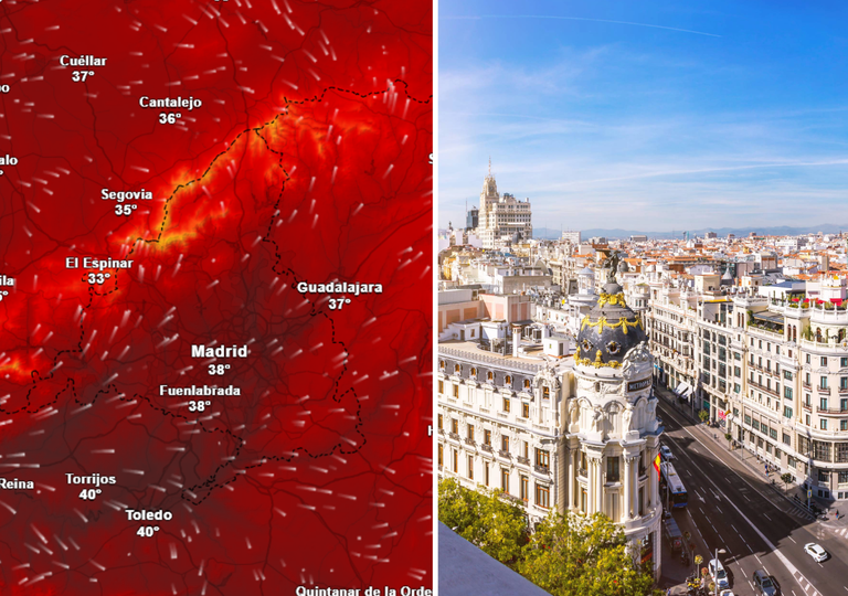 La AEMET activa para mañana avisos naranjas en la Comunidad de Madrid por temperaturas de 39 ºC