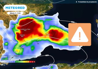 La AEMET advierte a estas 5 provincias: inminentes tormentas que dejarán lluvias de más de 100 l/m2 en pocas horas