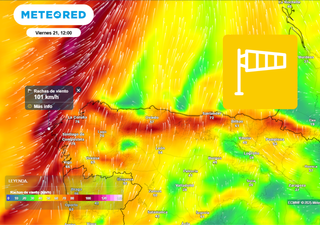 La AEMET amplía los avisos: lluvias de 15 l/m2 en cuestión de minutos, viento de 90 km/h y olas de 7 metros