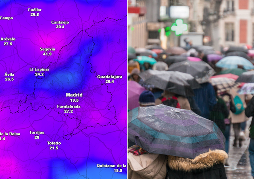 La AEMET anuncia lluvias en Madrid: las más intensas se registrarán este día