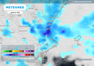 La AEMET avisa: en las próximas horas habrá lluvias de hasta 100 l/m2 en estas zonas de Valencia y Castellón