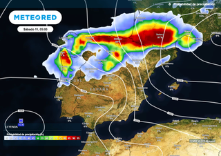 La AEMET avisa: mañana habrá lluvias abundantes, nevadas, fuertes vientos y grandes olas en estas zonas de España