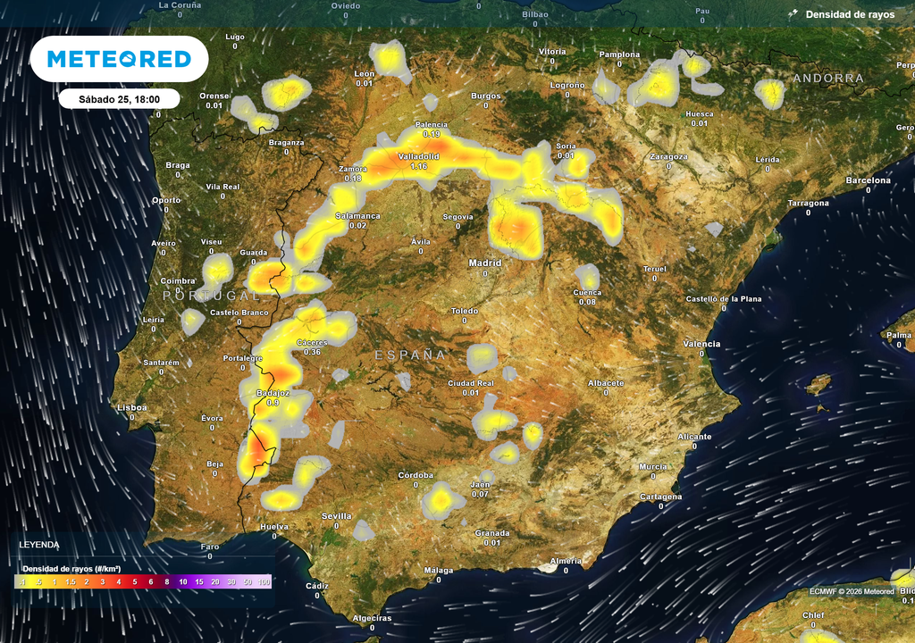 Las tormentas irán acompañadas de aparato eléctrico.