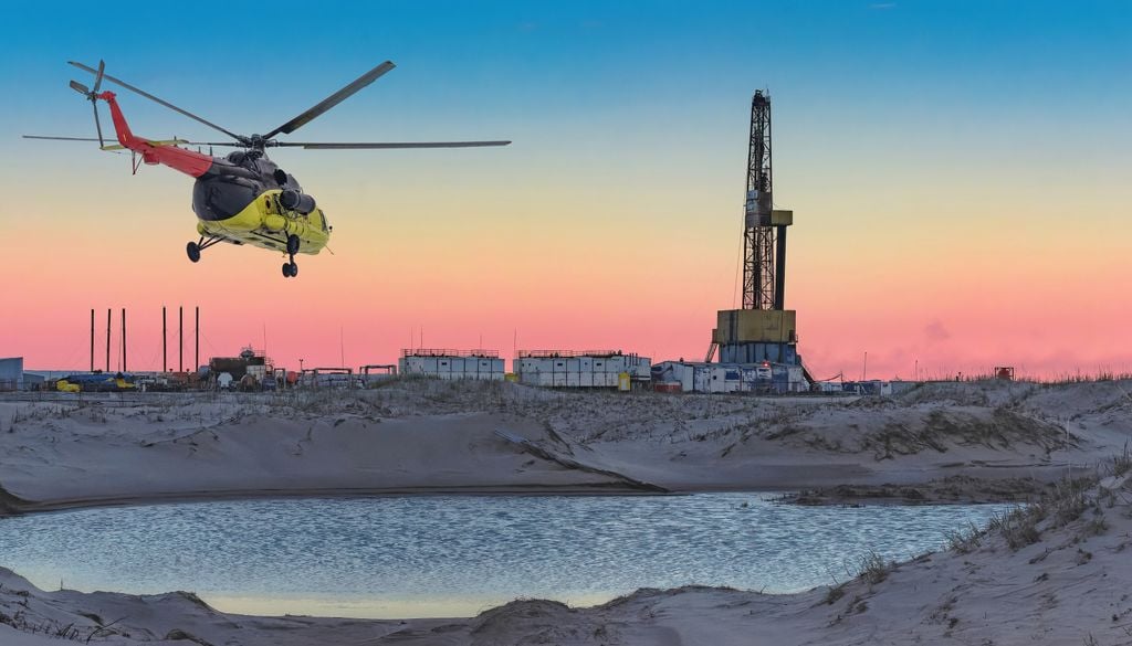 Piattaforma di estrazione di gas e petrolio.
