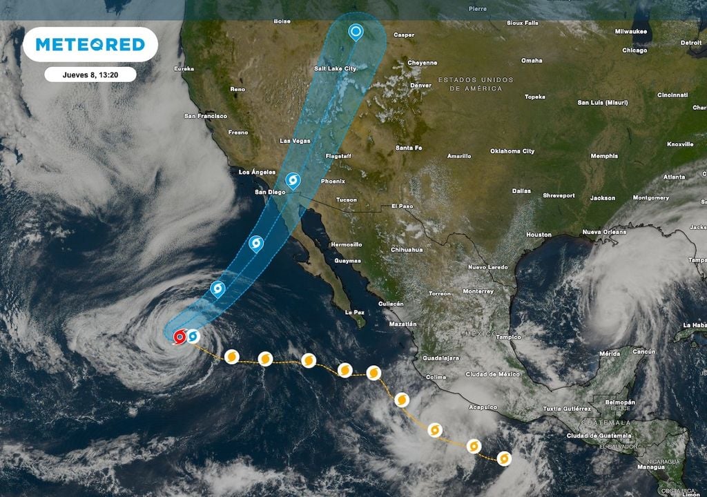 La trayectoria de Rachel, la mantiene impactando el norte de la Peninsula de Baja California hacia el fin de semana. La trayectoria de "Rachel", la mantiene impactando el norte de la Peninsula de Baja California hacia el fin de semana.