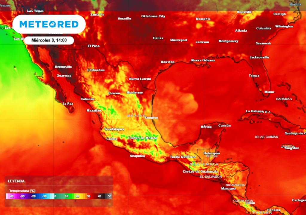 Se pronostican temperaturas de entre 40 °C a 45 °C en varios estados de México.