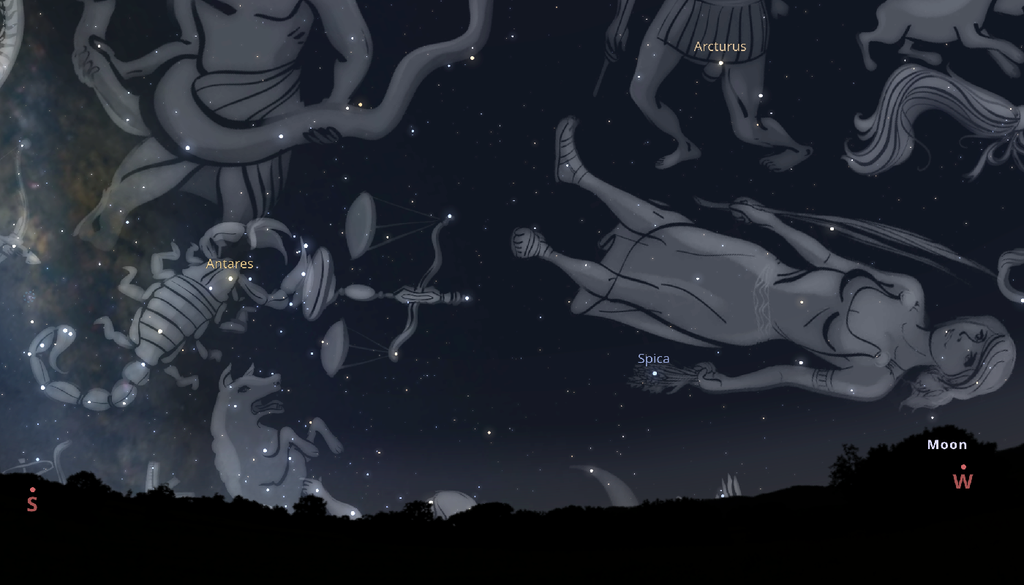 Libra La costellazione della Bilancia è posizionata tra Scorpione e Vergine. Credit: Stellarium Web