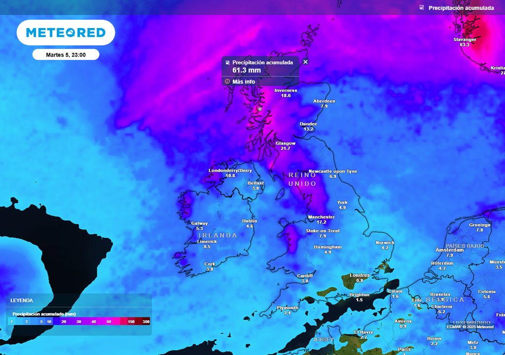 Tormenta Floris en Reino Unido, Escocia, Meteored, Chile