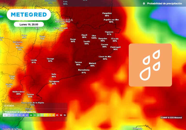 La borrasca Harry no dar&aacute; tregua a Catalu&ntilde;a este lunes 19: lluvias de m&aacute;s de 100 l/m2 y nieve en estas provincias
