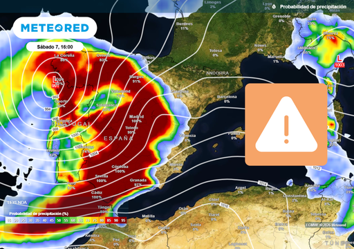 La borrasca Marta se aproxima a toda velocidad: a las 12 horas tocar&aacute; tierra en Espa&ntilde;a; efectos previstos