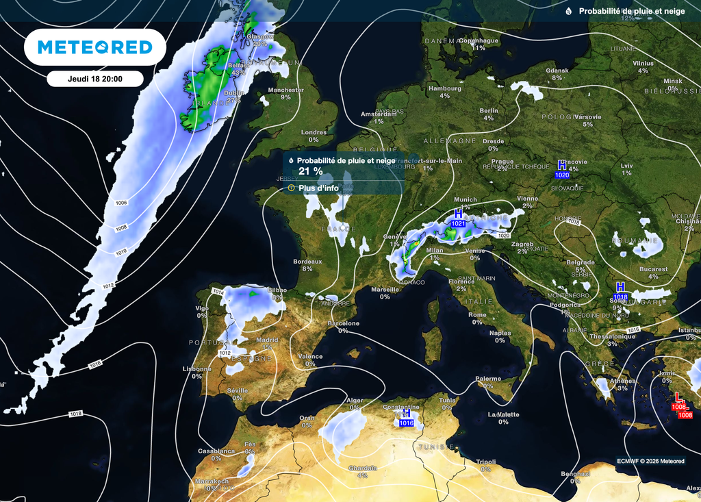 Quelques orages pourraient se développer, essentiellement sur les massifs. Quelques orages pourraient se développer, essentiellement sur les massifs.